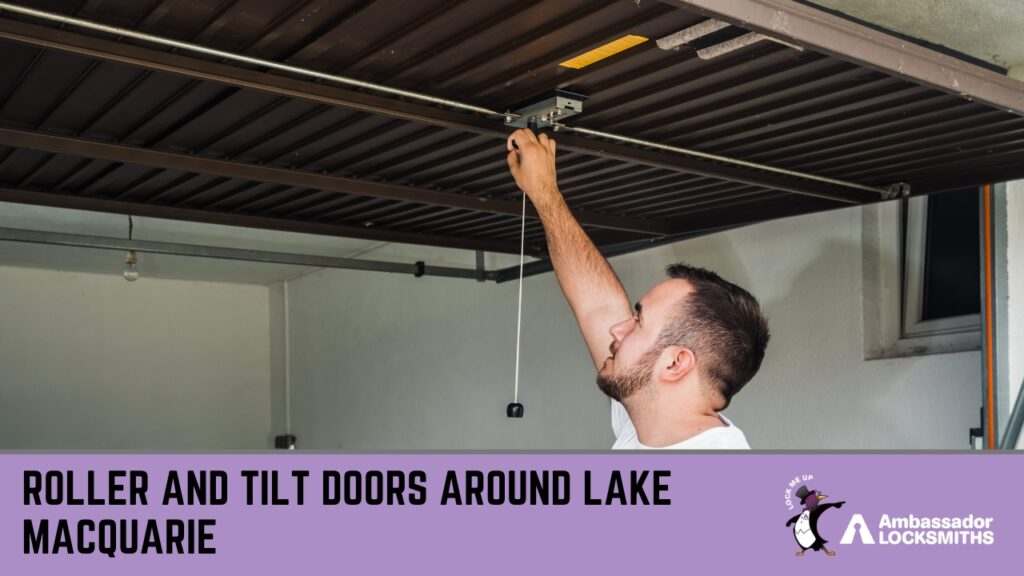 How to Protect Your Garage from Being Used as a Break-In Point » Garage A man pulling the release cord of an overhead garage door.