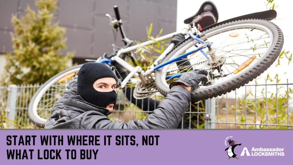 Easy Methods to Secure Outdoor Tools and Bikes from Theft » bike A person wearing a ski mask lifting a bike over a fence
